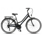 Trekingový bicykel 28" Kands Alfa City Am Shs Acera D čierno-modrý matný hliníkový 17" 